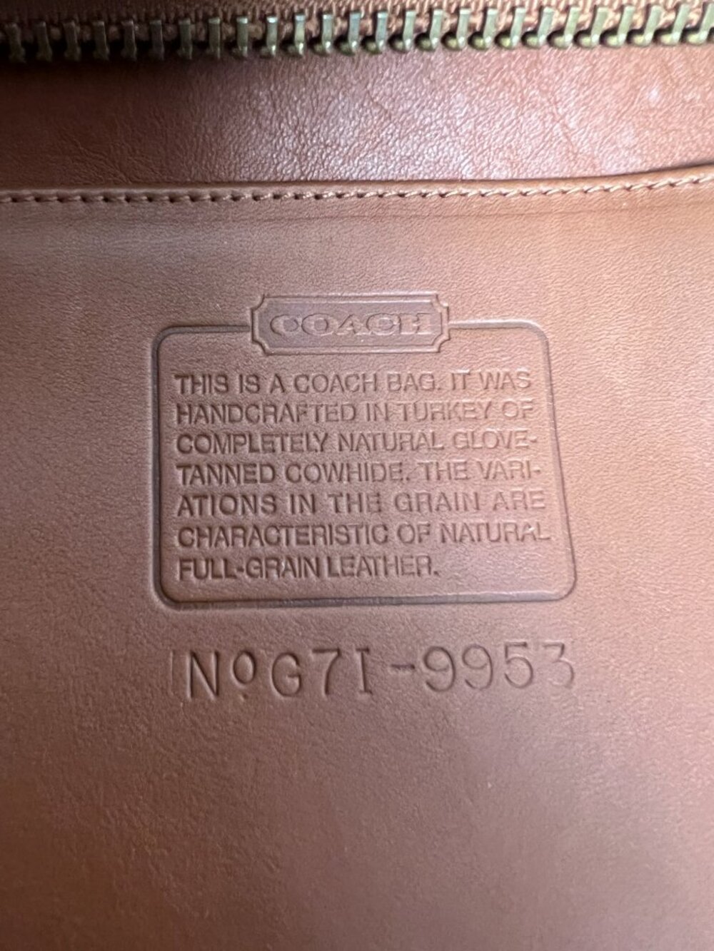 Coach 9953 Helen Legacy British Tan Leather Duffle Bucket - Picture 7 of 7